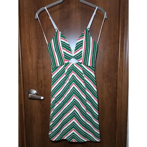 Line & Dot ‘70s Striped Mini Dress EUC Sz XS - Picture 3 of 6